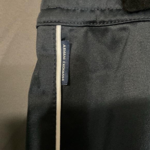 Armani Exchange Navy Blue Pants with White Trim - Picture 4 of 7